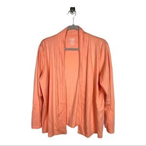 L.L. Bean orange open sweater women's size XL petite‎